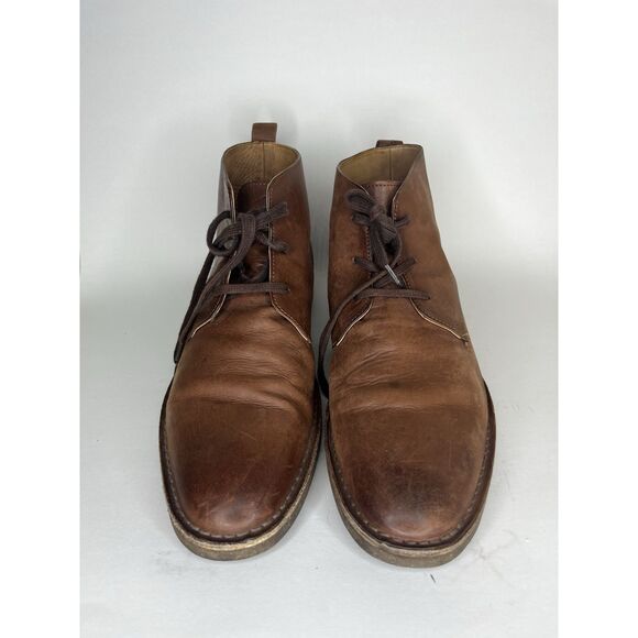 Frye Dark Brown Leather Lace Up Desert Chukka Boots Men Sz 10M US/43EU - Picture 13 of 13